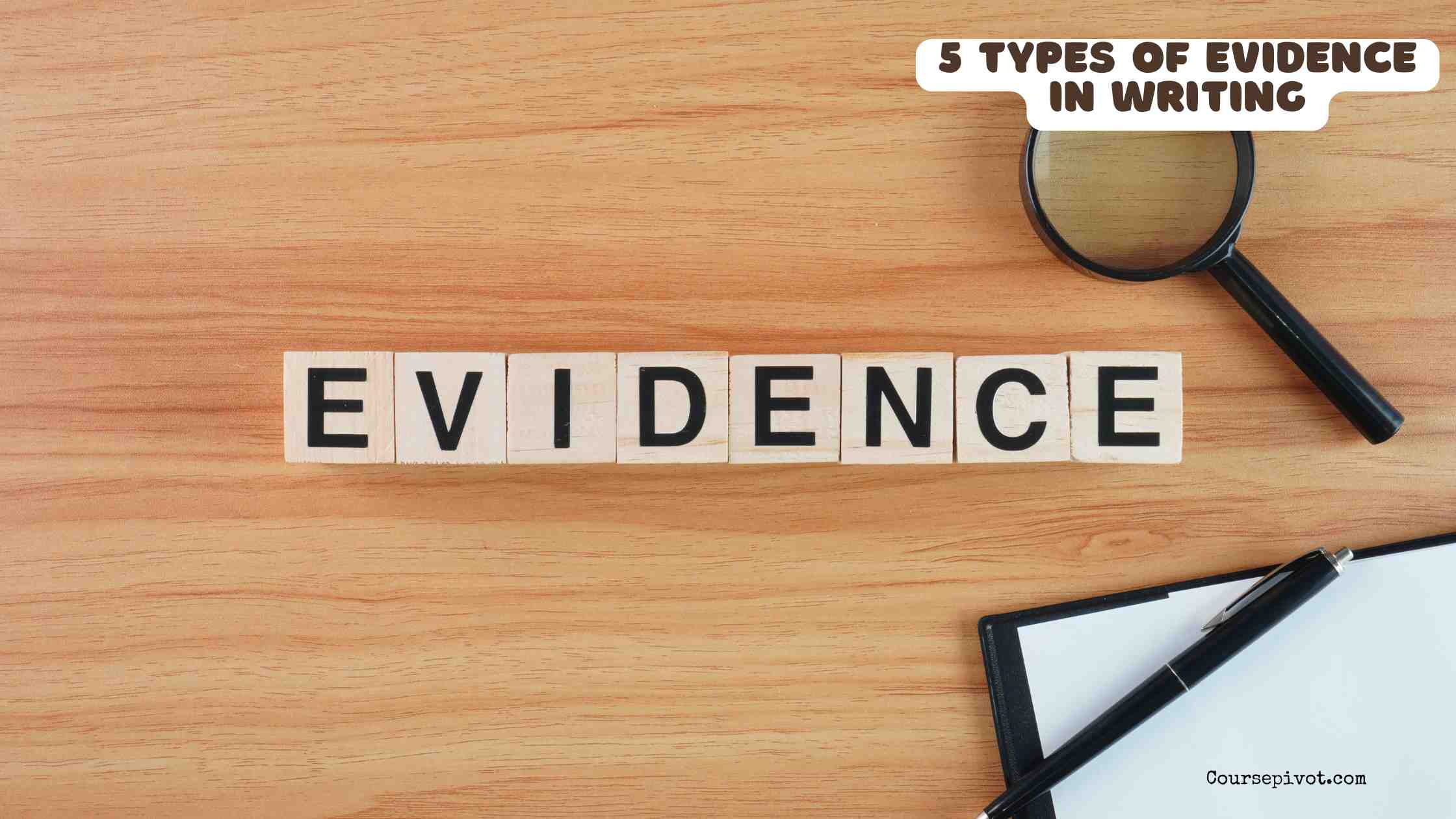 5 types of evidence in writing