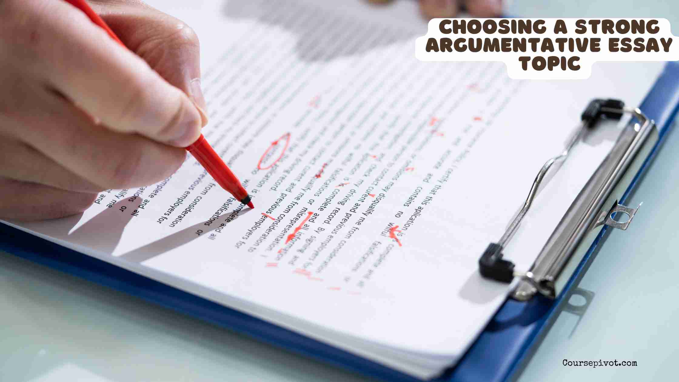 Choosing a Strong Argumentative Essay Topic