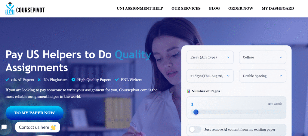 Coursepivot has the best homework helpers in the world for students