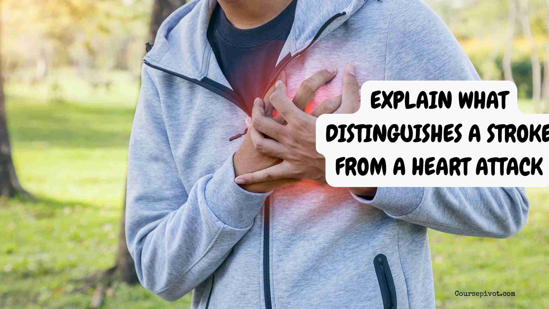 Explain What Distinguishes a Stroke from a Heart Attack