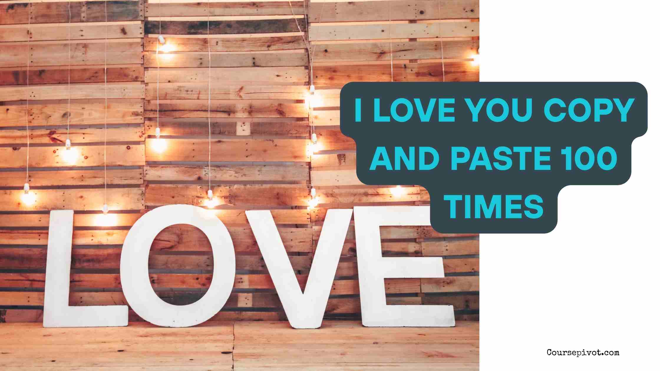 I Love You Copy and Paste 100 Times