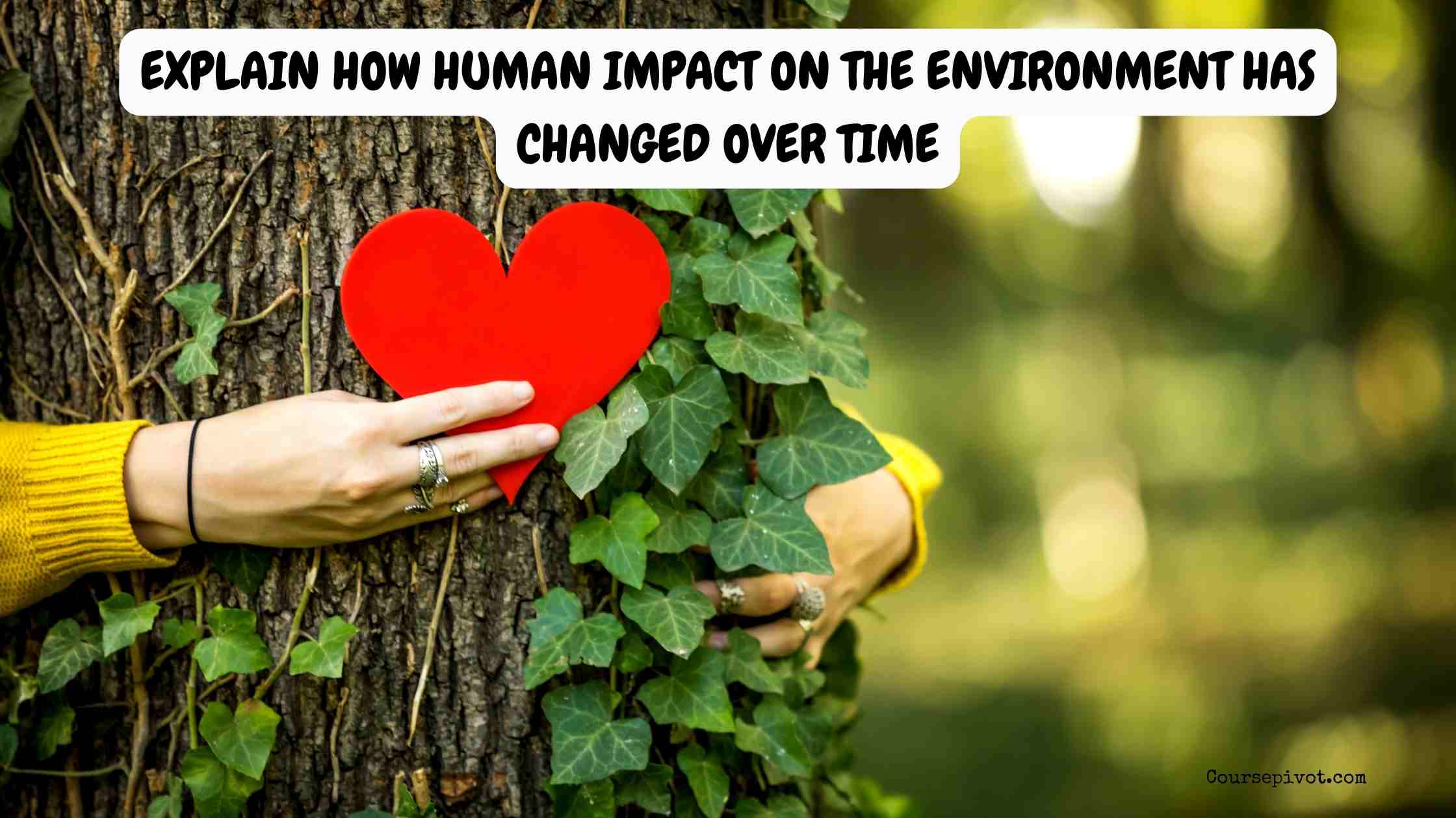 explain how human impact on the environment has changed over time