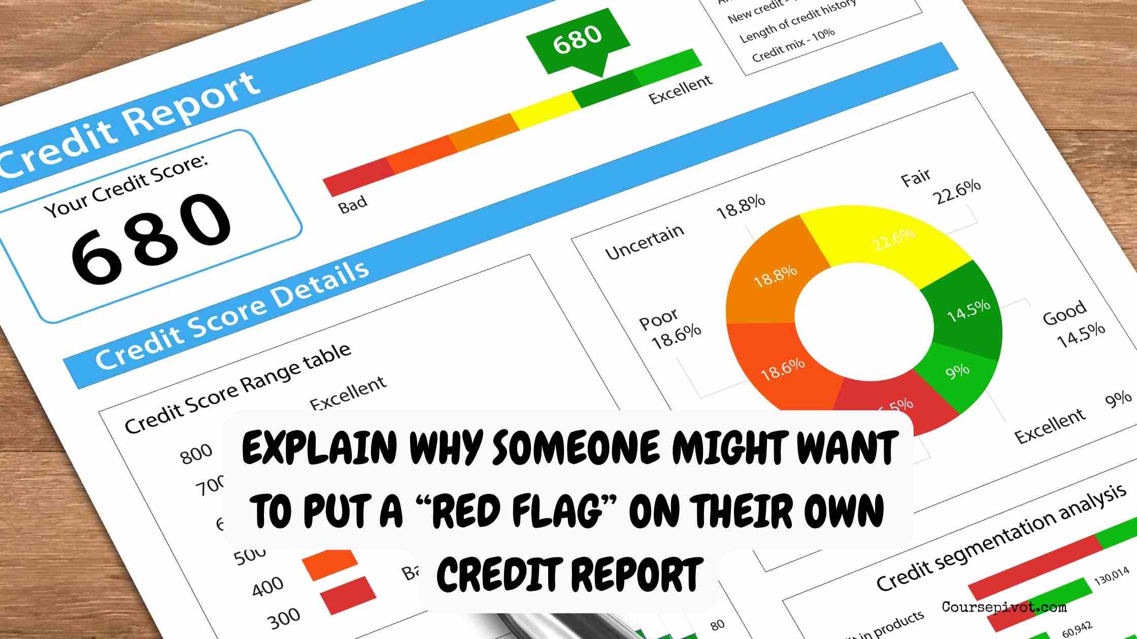 explain why someone might want to put a “red flag” on their own credit report