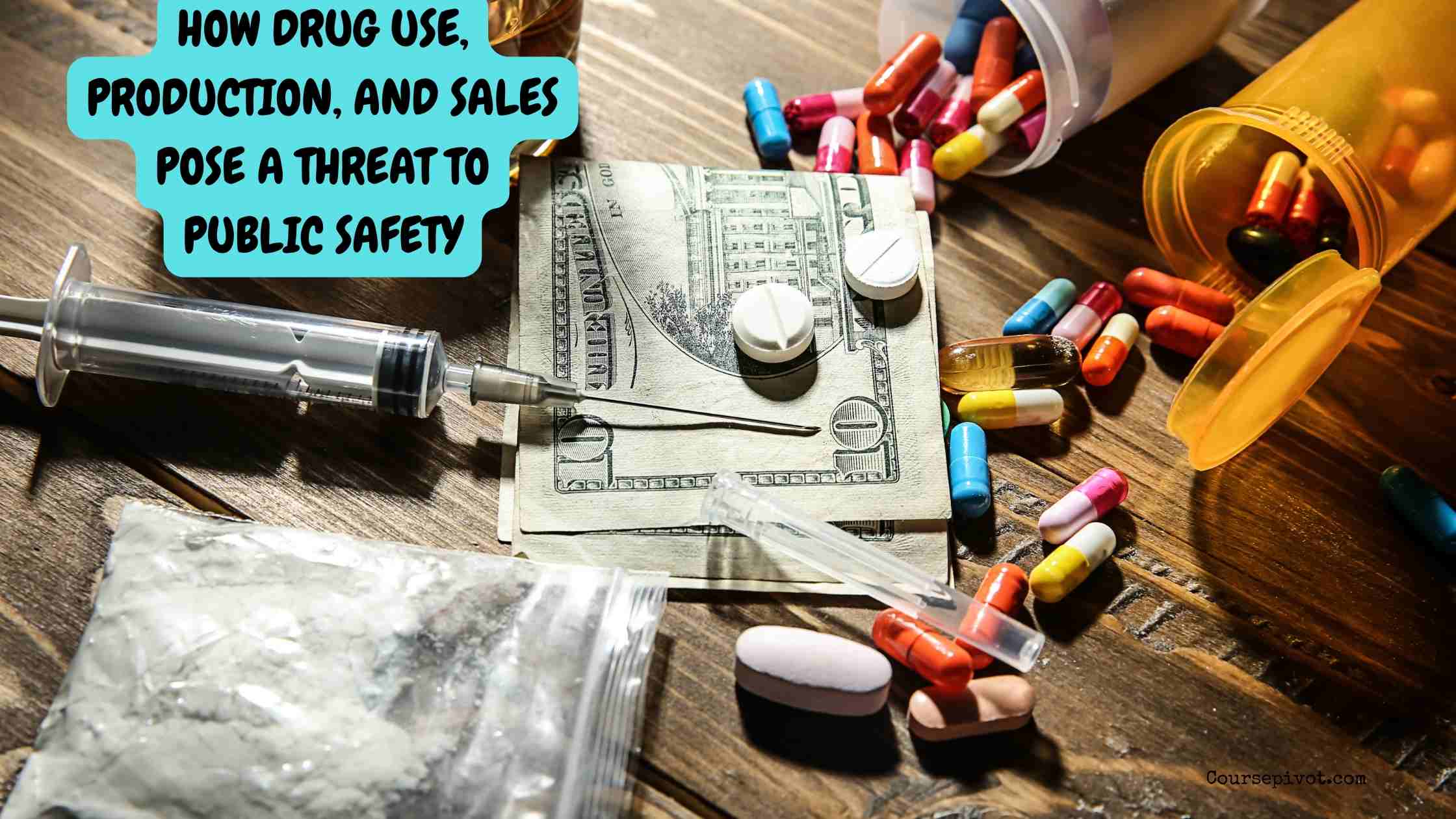 how drug use, production, and sales pose a threat to public safety