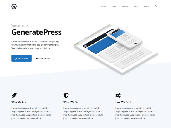 Generatepress wordpress website theme