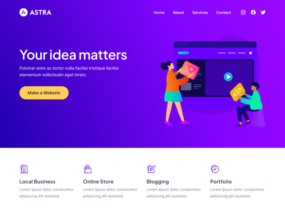 Astra wordpress website theme