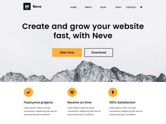 Neve wordpress website theme